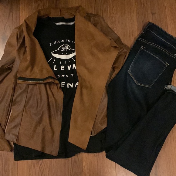 Love Tree Tops Scuba Suede Jacket Poshmark